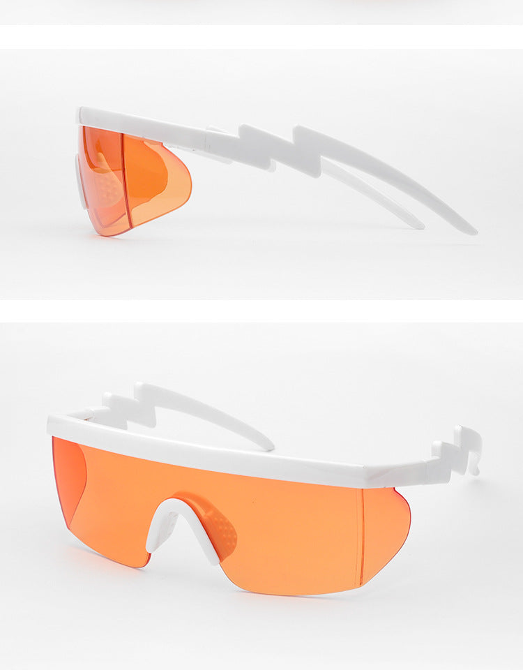 Sports Sunglasses Curved Foot Piece One-piece Real Film Colorful Night Vision UV-proof Sunglasses