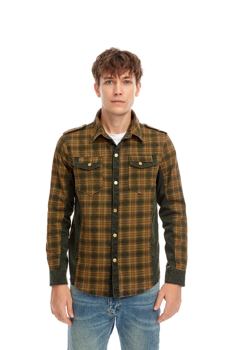 Men Plaid Casual Autumn Winter Jacket Men Slim Fit Jacket