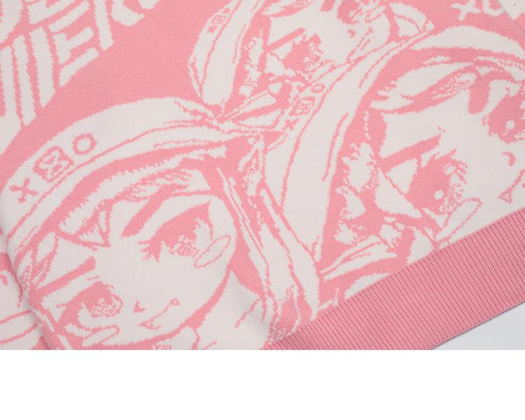 Miracle Print Drop Shoulder Crewneck Sweater