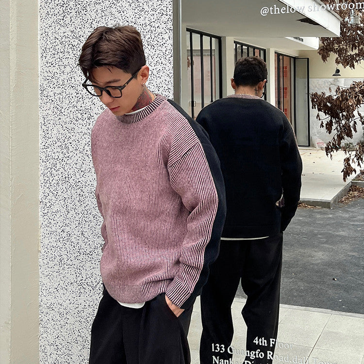 Men's Fashion Casual Round Neck Pullover Sweater