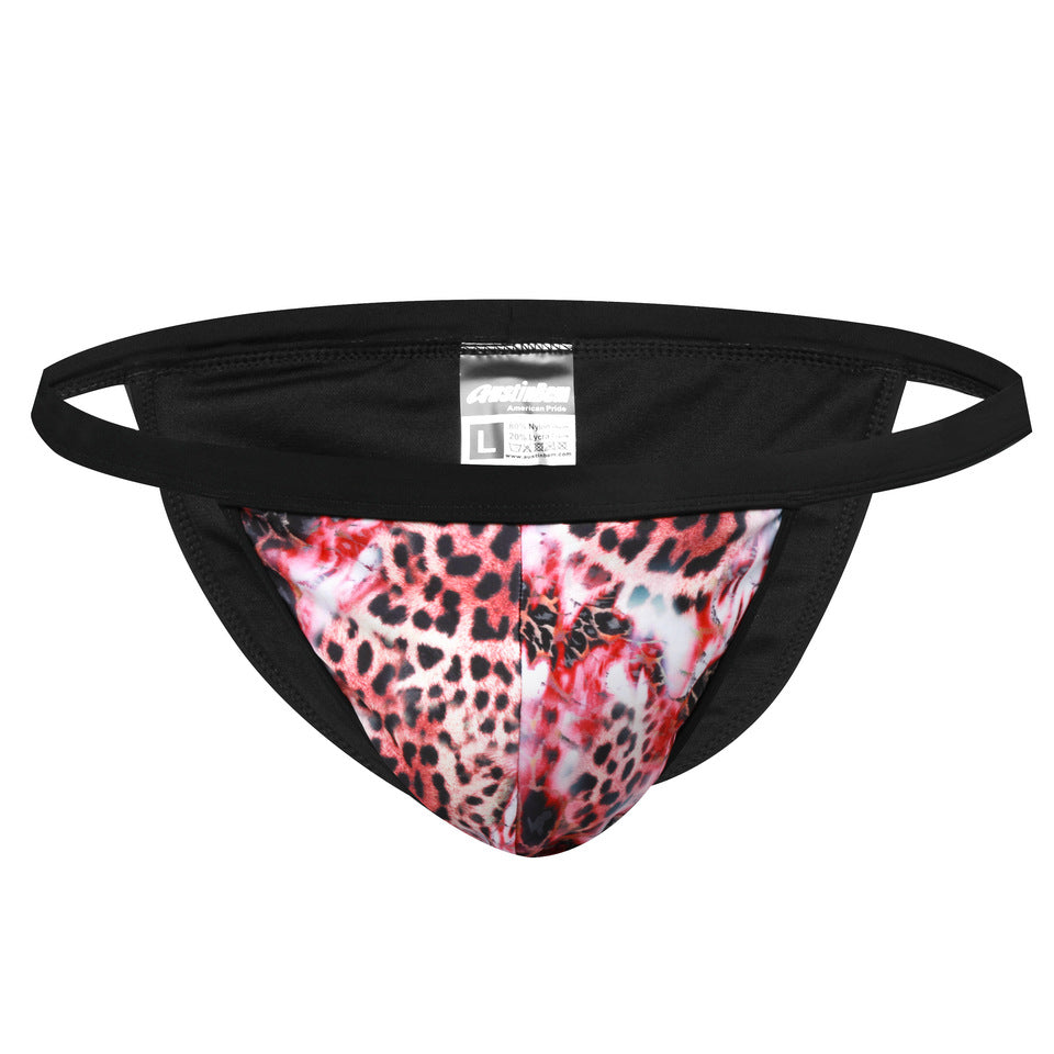 Fashion animal print T word sexy surf swimming trunks