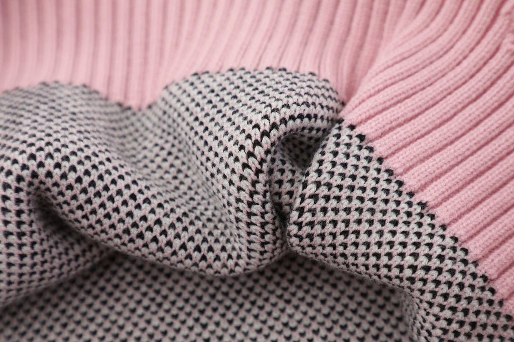 Loose Sweet Cute Jacquard Round Neck Knitted Sweater