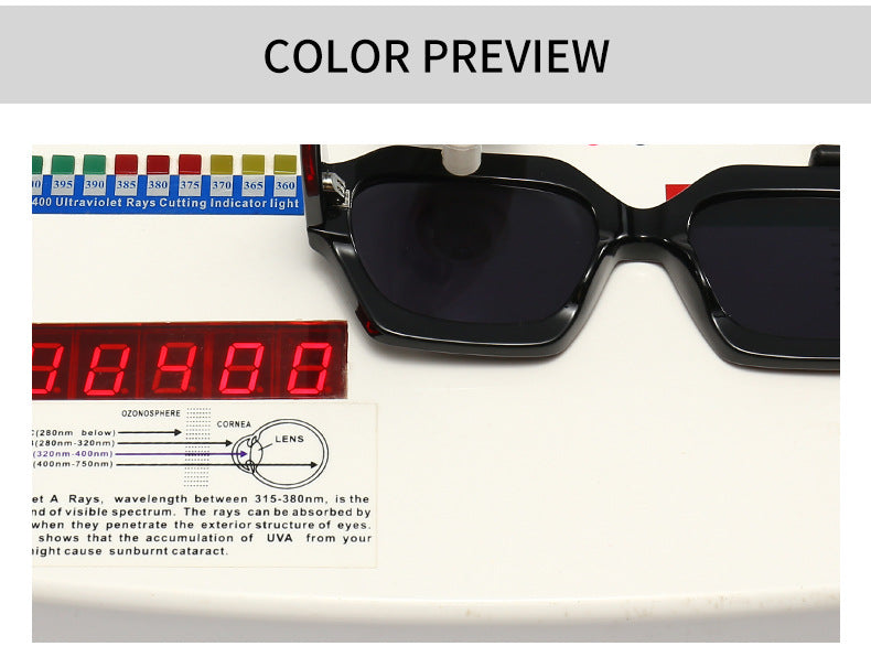 European And American Irregular Polygon Trend Street Snap Sunglasses Modern Charm Retro Sunglasses