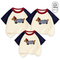 Dog Western Style Mother-daughter Matching Outfit Cotton Short Sleeve Contrast Color Korean Style