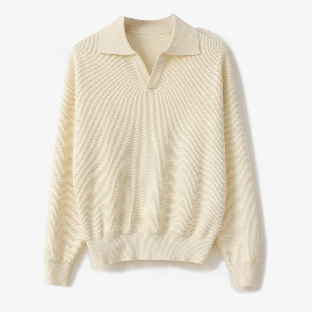 Men's Solid Color Loose Long Sleeves