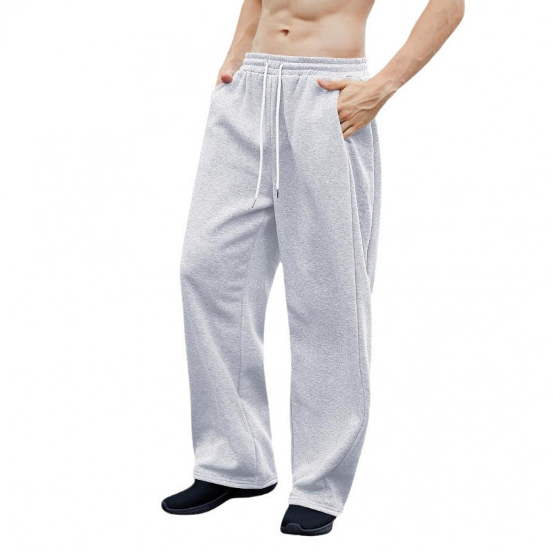 Men's Sweatpants Waist Drawstring Straight Loose Trousers