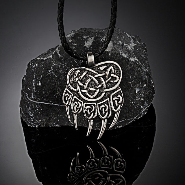 Never Fade Viking Celtic Wolf Claw Necklace Men