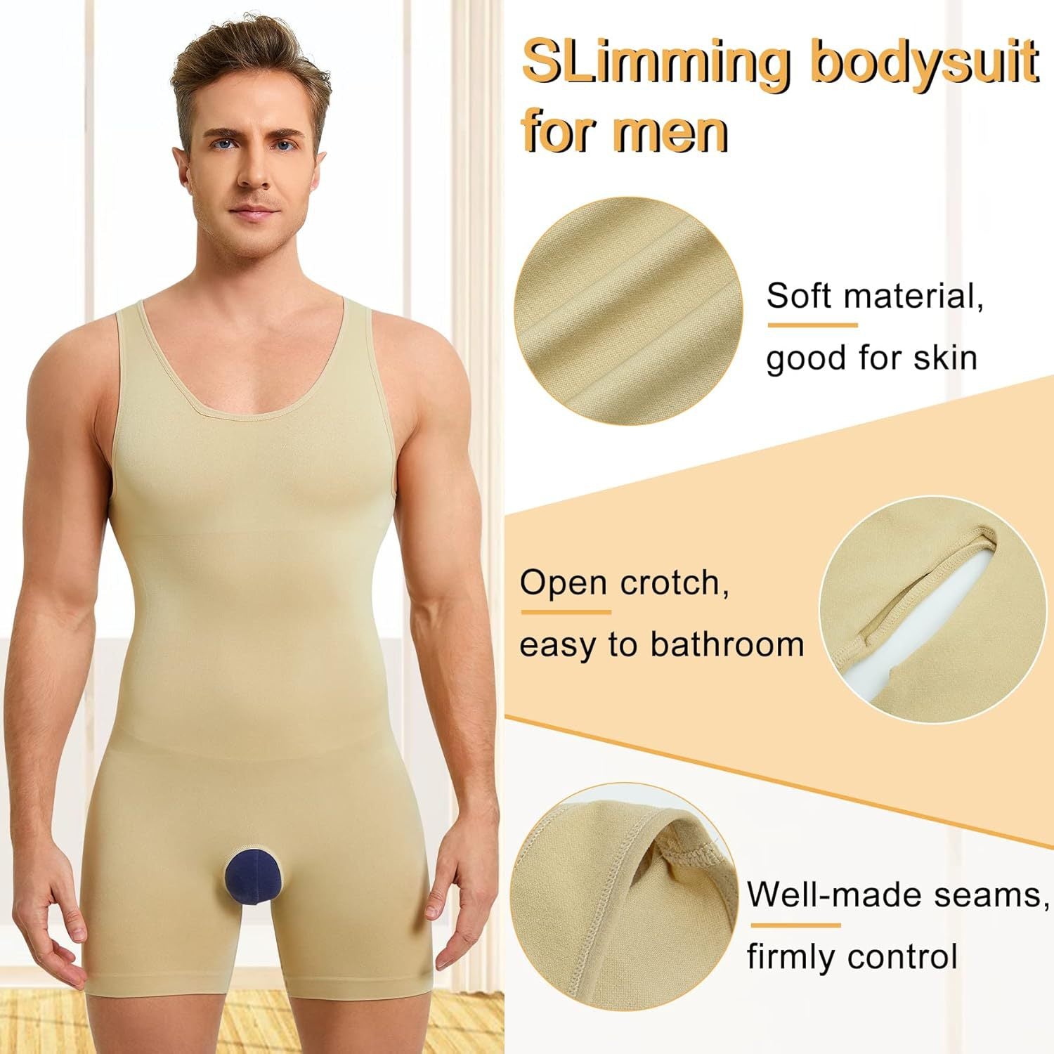 Men's Body-shaping Corsets Crotch Hollow-out Cinched Belly Contracting Inner Wear Base Body-shaping Corsets