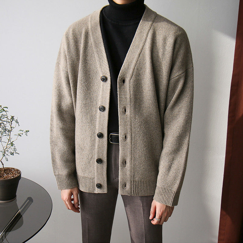 Men's Outerwear Cardigan Sweater Knitwear Laid-back Coat