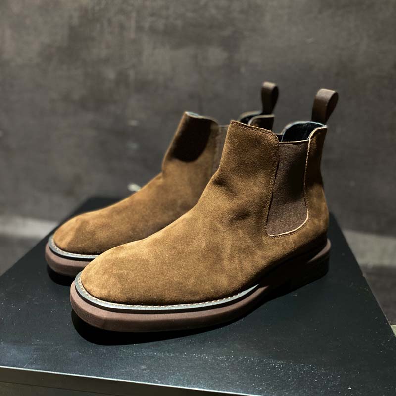 Vintage Men's Chelsea Boots Frosted Leather