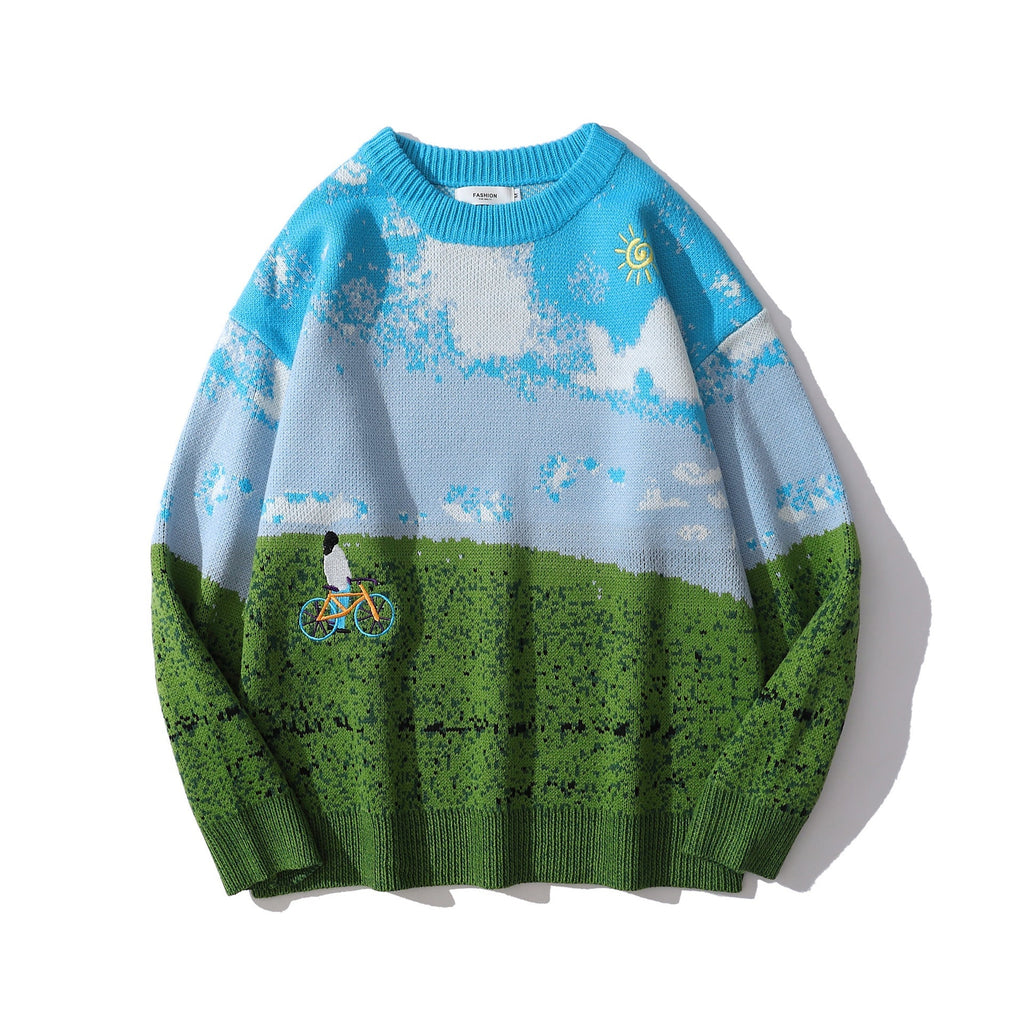 Brand Landscape Jacquard Sweater