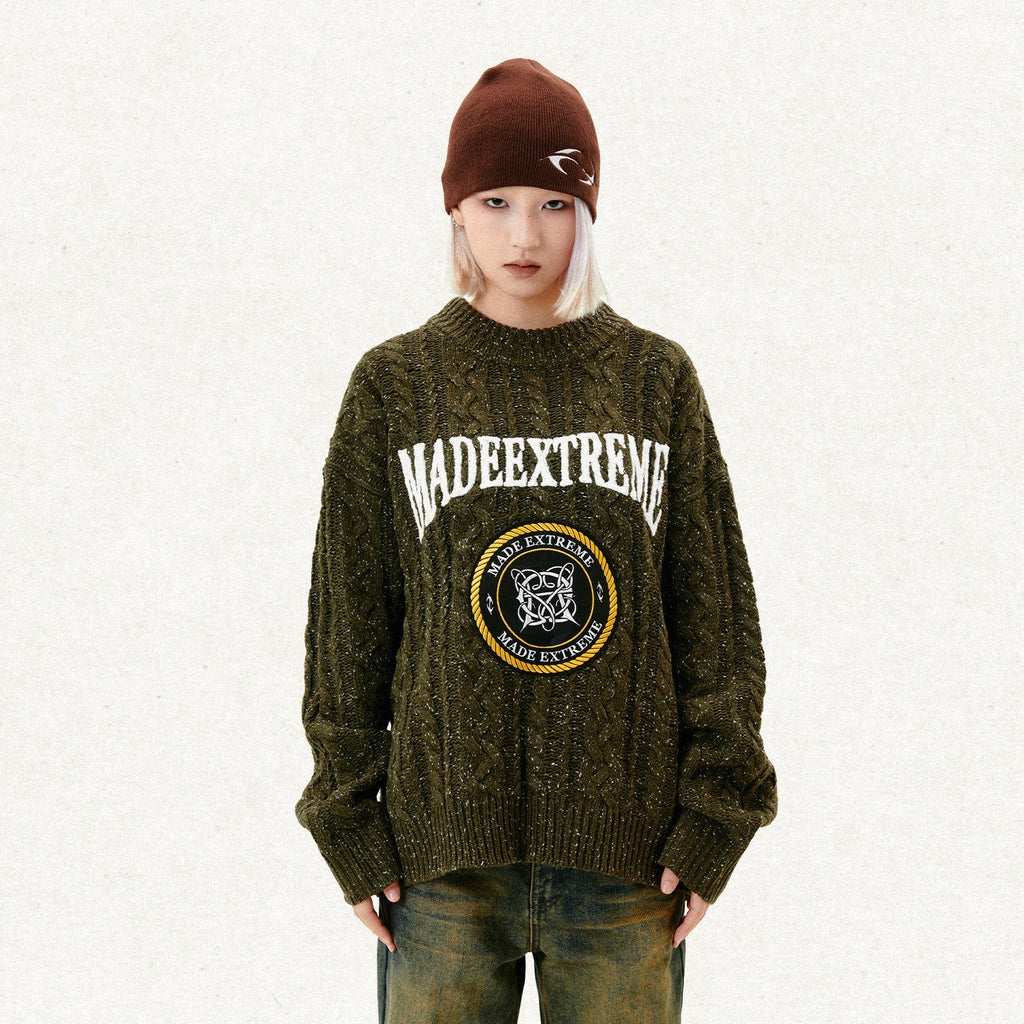 Vintage Thick Twisted Snowflake Sweater Sweater For Men