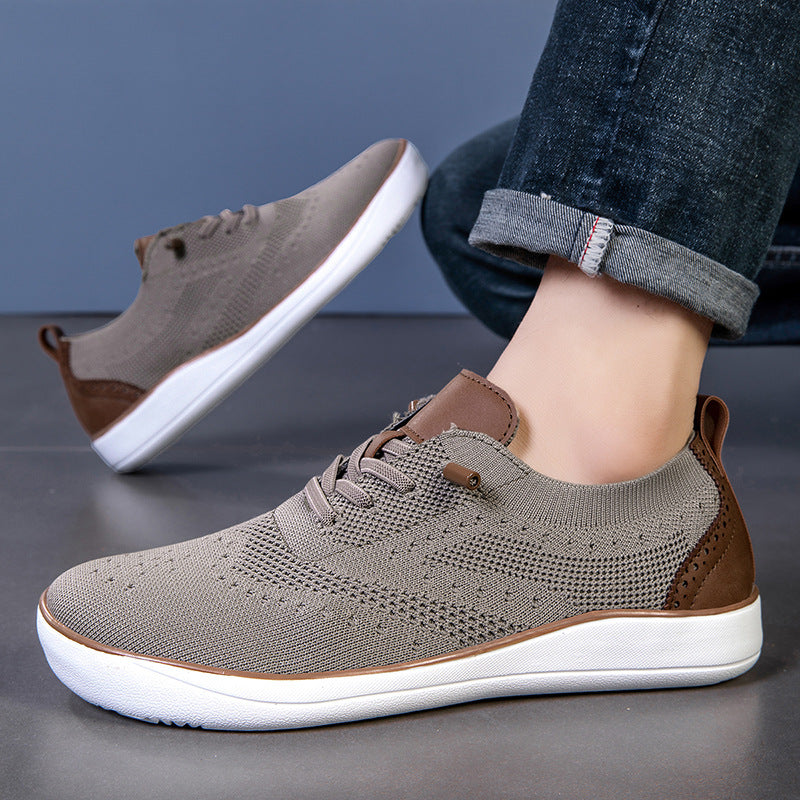 Widened And Fattened Big Wide Last Big Foot Shoes Mesh Walking Shoes