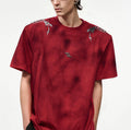 Rivet Backbone Spirit Snake Padded Shoulder Short Sleeve