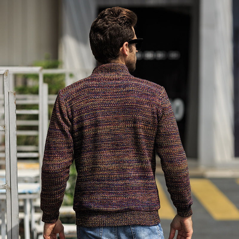 Men's Long-sleeved Knitted Cardigan sweater
