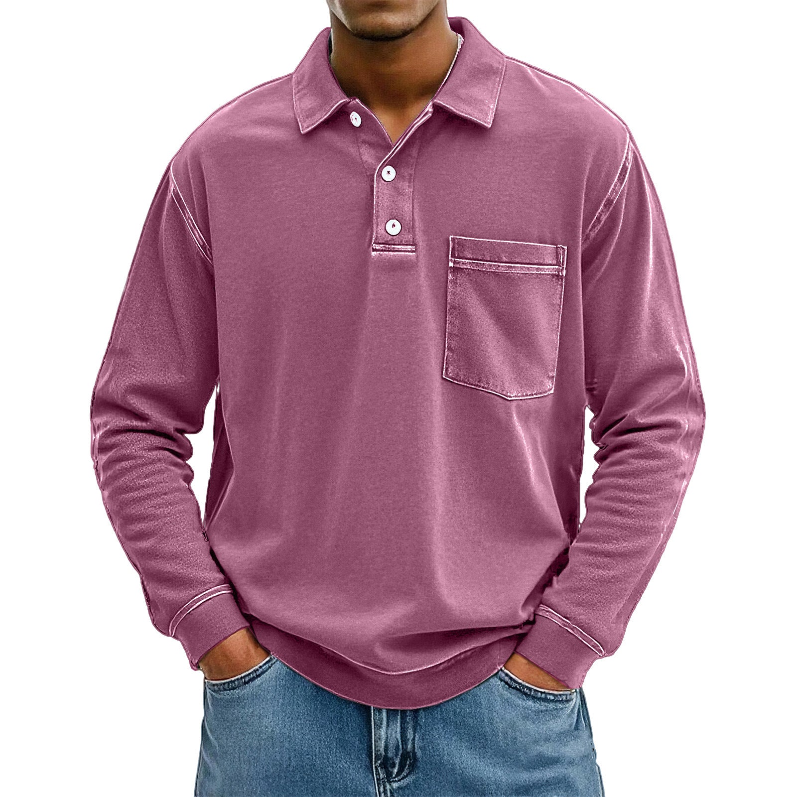 3D Digital Print Men's Button Polo Shirt