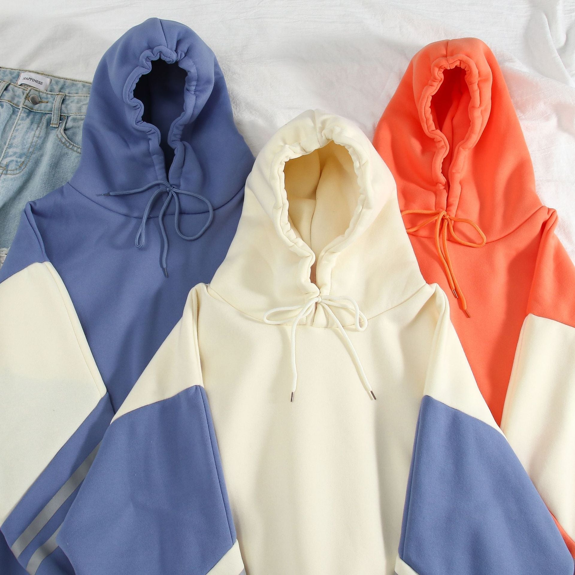 European And American Cute Korean Style Women's Color Matching Top