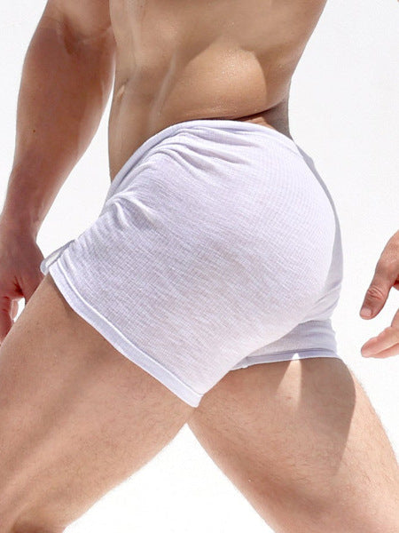 Men's Fitness Tight Lace-up Striped Shorts