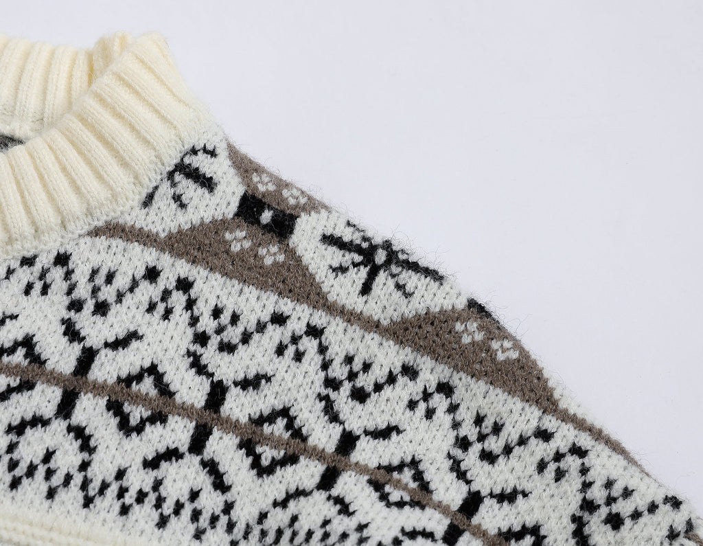 Men's Japanese Style Snowflake Pullover sweater