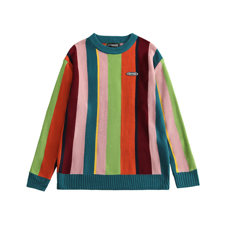 Loose Pullover Color Age-reducing Western Style Top Is Lazy