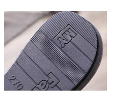 Embroidered Middle Aged And Elderly Men's Cotton Slippers