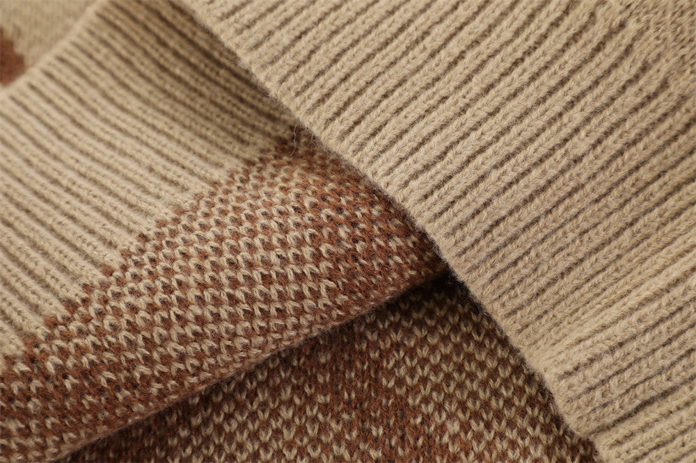 Triangle Pattern Men's Sweater Niche Design