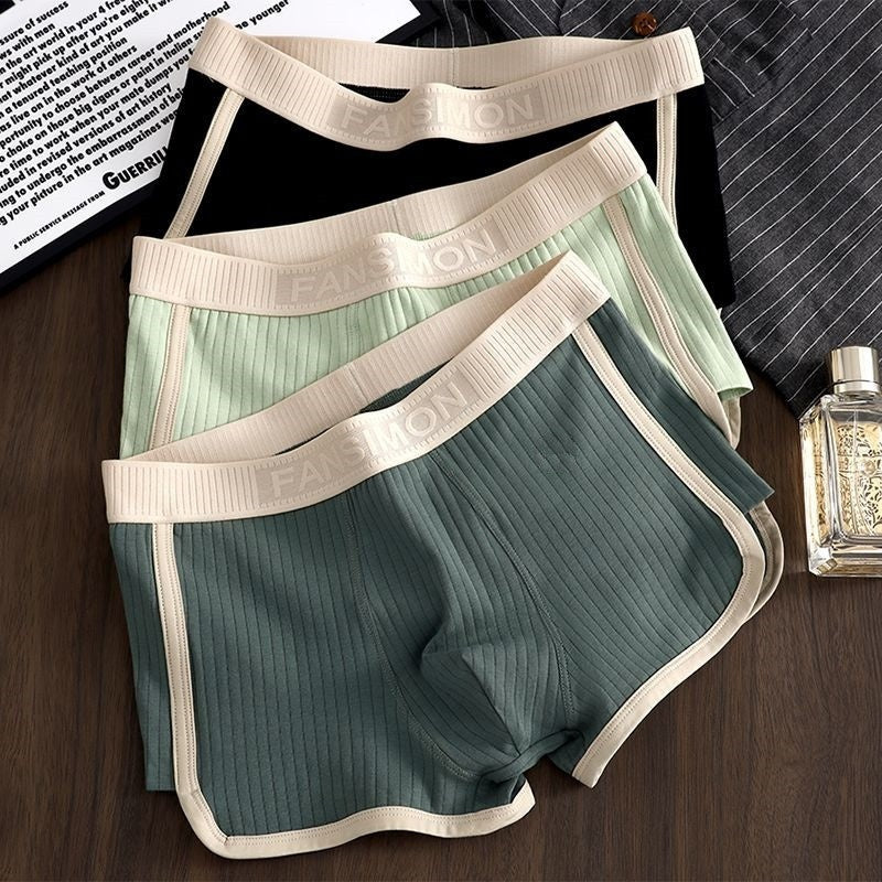 Retro Style Men's Underwear Comfortable Breathable Boxers Youth Shorts