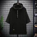 Fashion Men's Sports Hooded Short Sleeve T-shirt