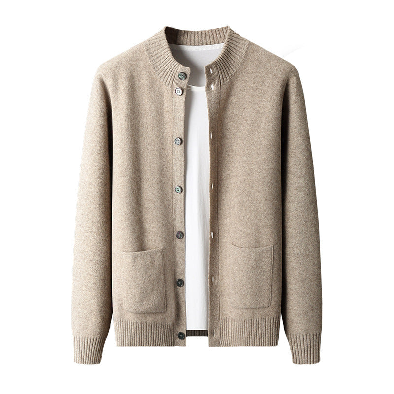 Men's Half Turtleneck Short Thickened Knitted Bottoming Sweater