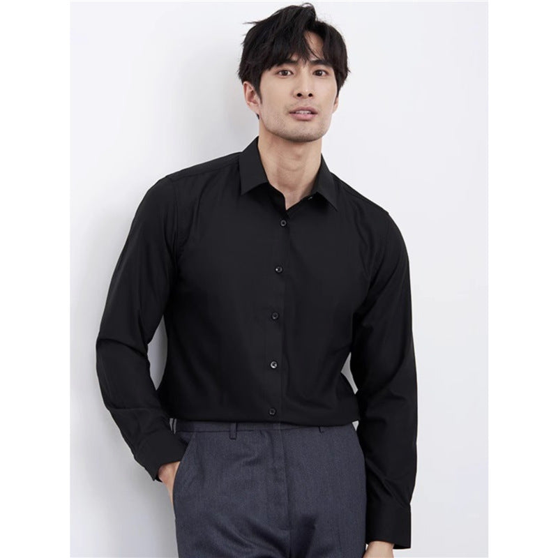Lightly Mature Business Wine Red Shirt Men