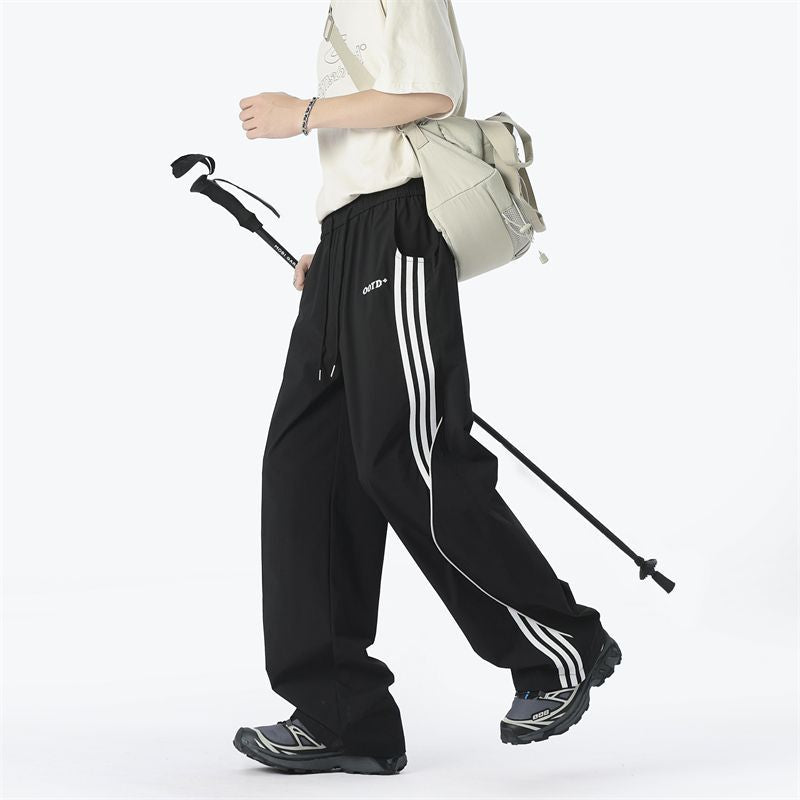 Thin Ice Silk Outdoor Work Clothes Straight Casual Pants