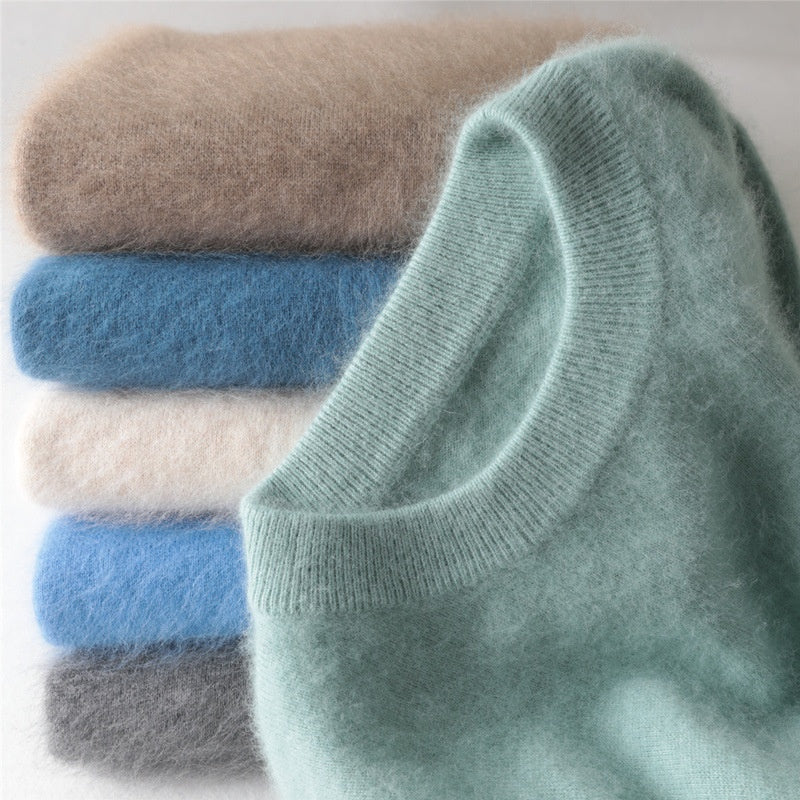 Cashmere Round Neck Pullover Thickened Woolen Bottoming Sweater