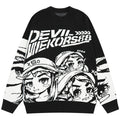 Miracle Print Drop Shoulder Crewneck Sweater