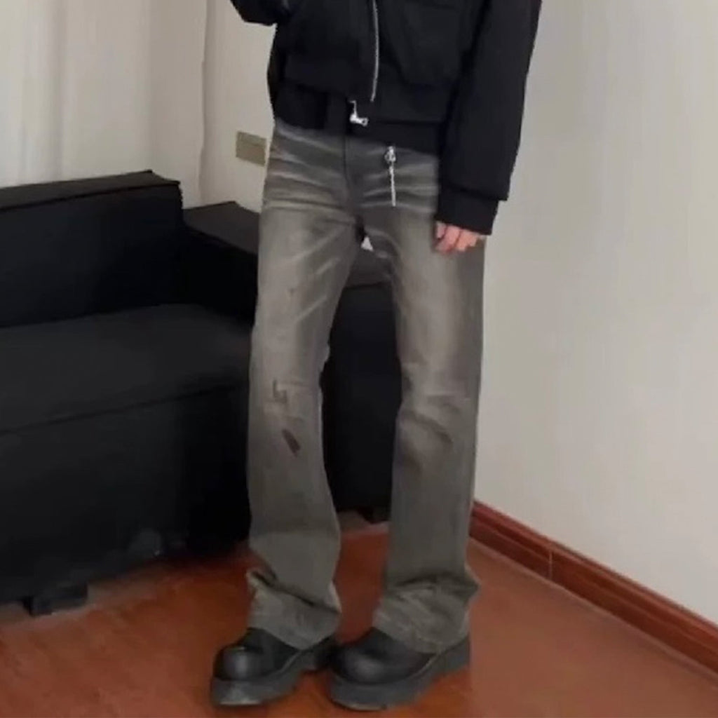 Men's Crumpled Trousers Slim Fit Skinny Jeans