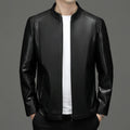 Men's Business Fleece Padded Casual Leather Jacket