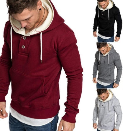 Patchwork Solid Color Hoodie