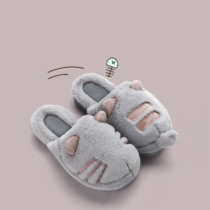 Cotton Slippers, Plush Household, Thick-soled Comfort And Warmth, Wool Slippers