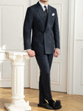 Homemade Six Button A Stripe Slim Fit Casual Retro Suit
