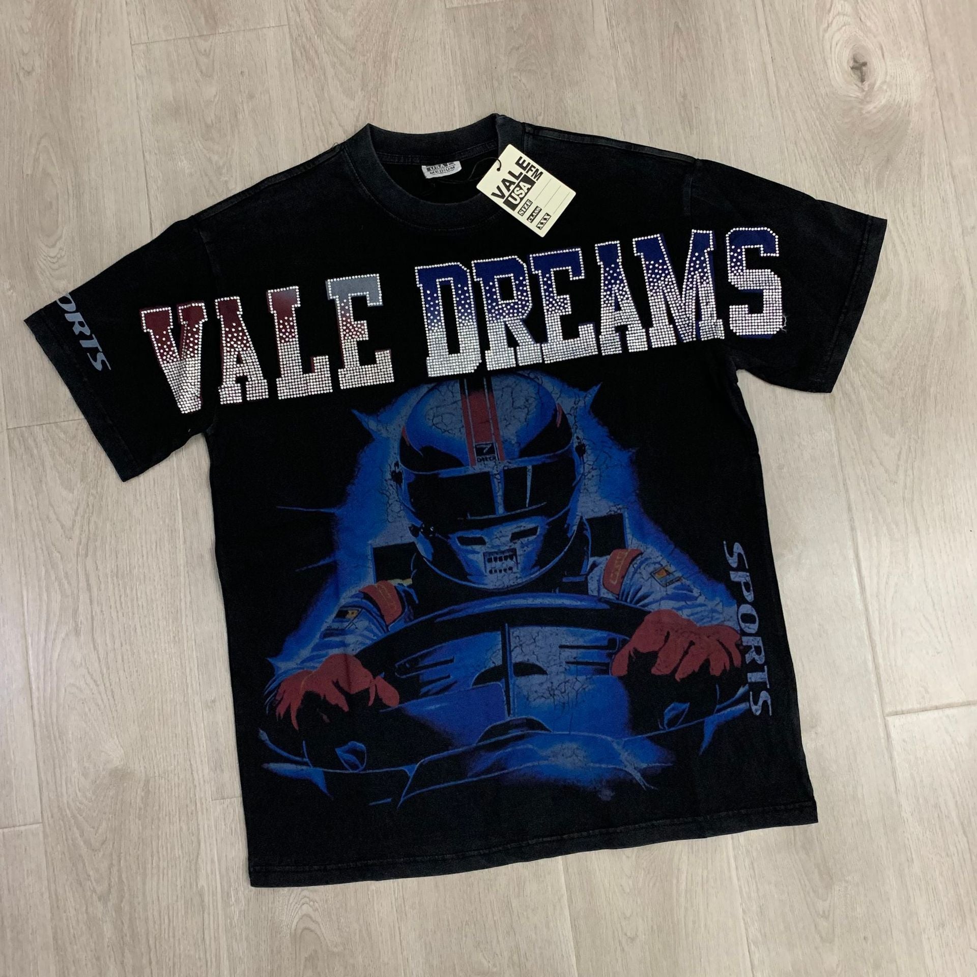 Retro Figure Printed Summer High Street Men And Women Loose Leisure Washed-out Distressed Short Sleeve