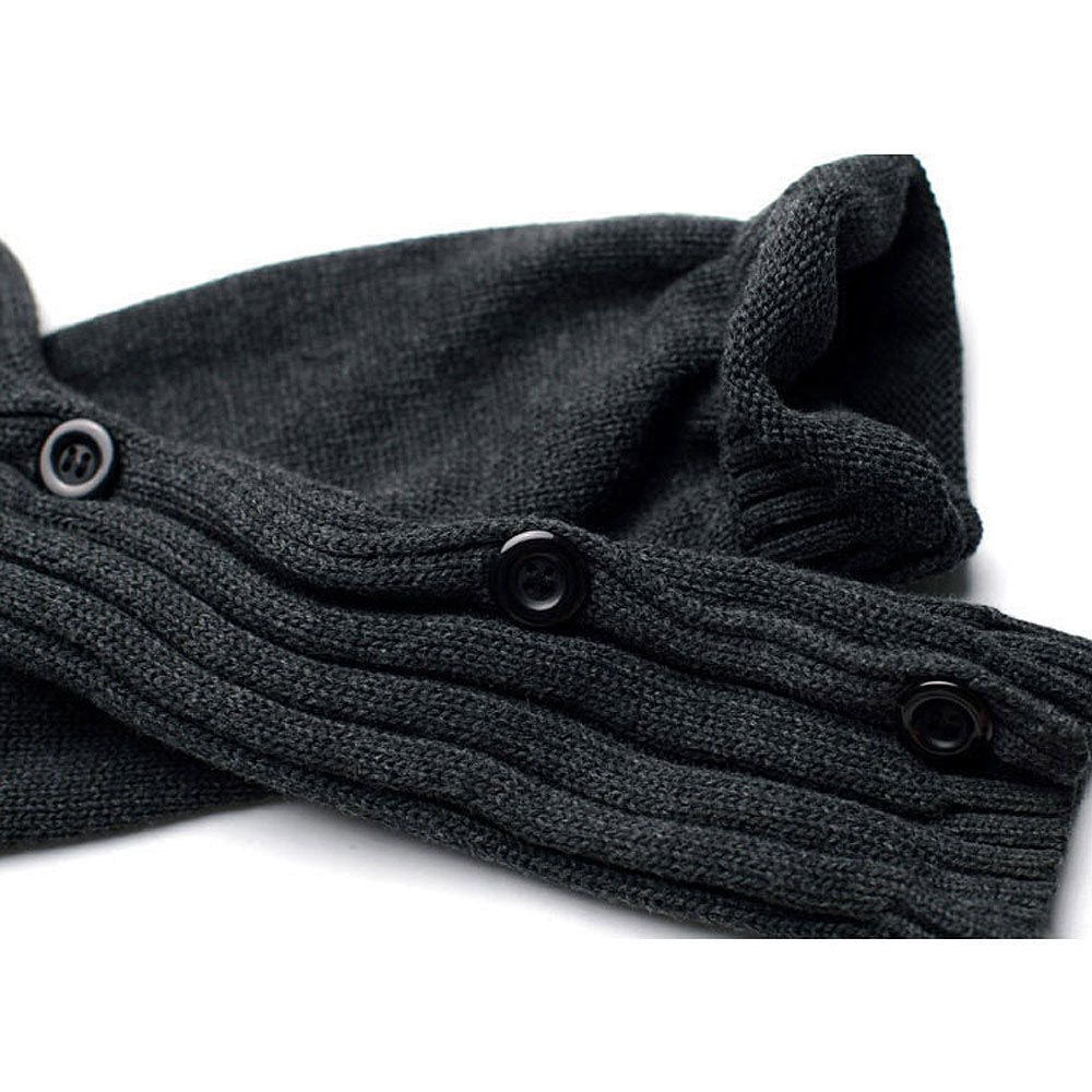 Men's Slim Knit Sweater Fashion Scarf Collar Base