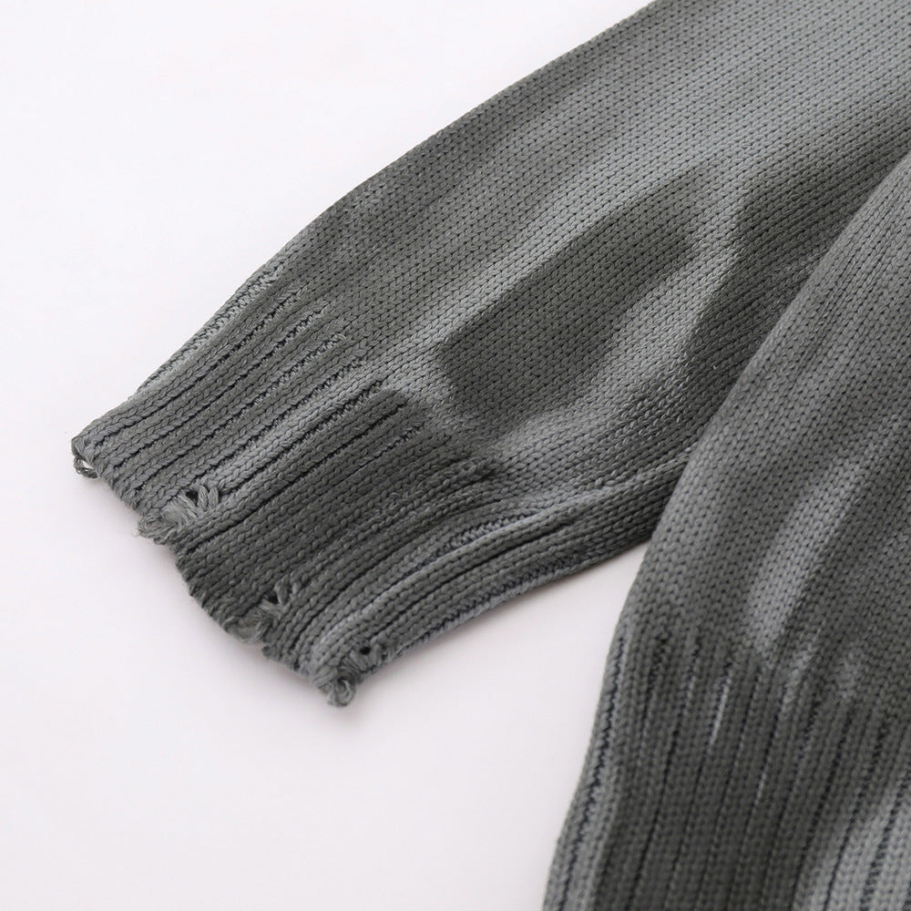Tie-dyed Inkjet Loose Pullover Autumn And Winter