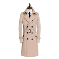 Men's Windbreaker Long Slim Coat Waterproof Leisure Medium Length coat