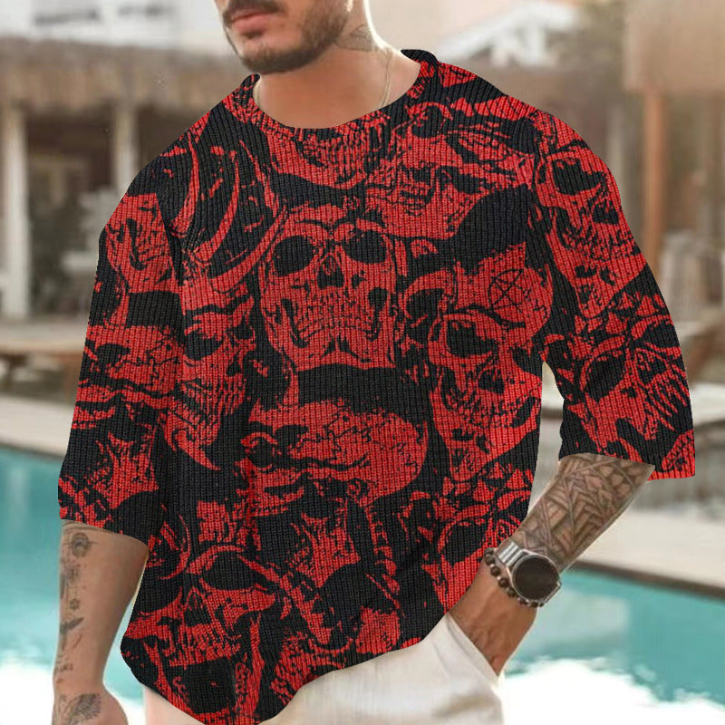 Summer Casual Knitwear Full Print Loose