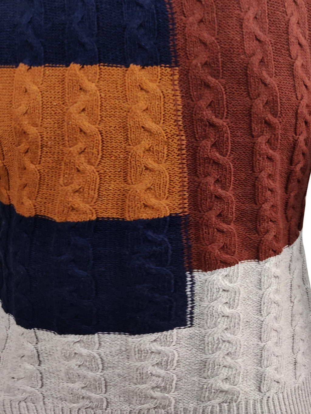 New Men's Color Contrast Knitwear Casual Long Sleeve sweater