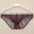 Men's Mesh Breathable Low Waist Printed Briefs