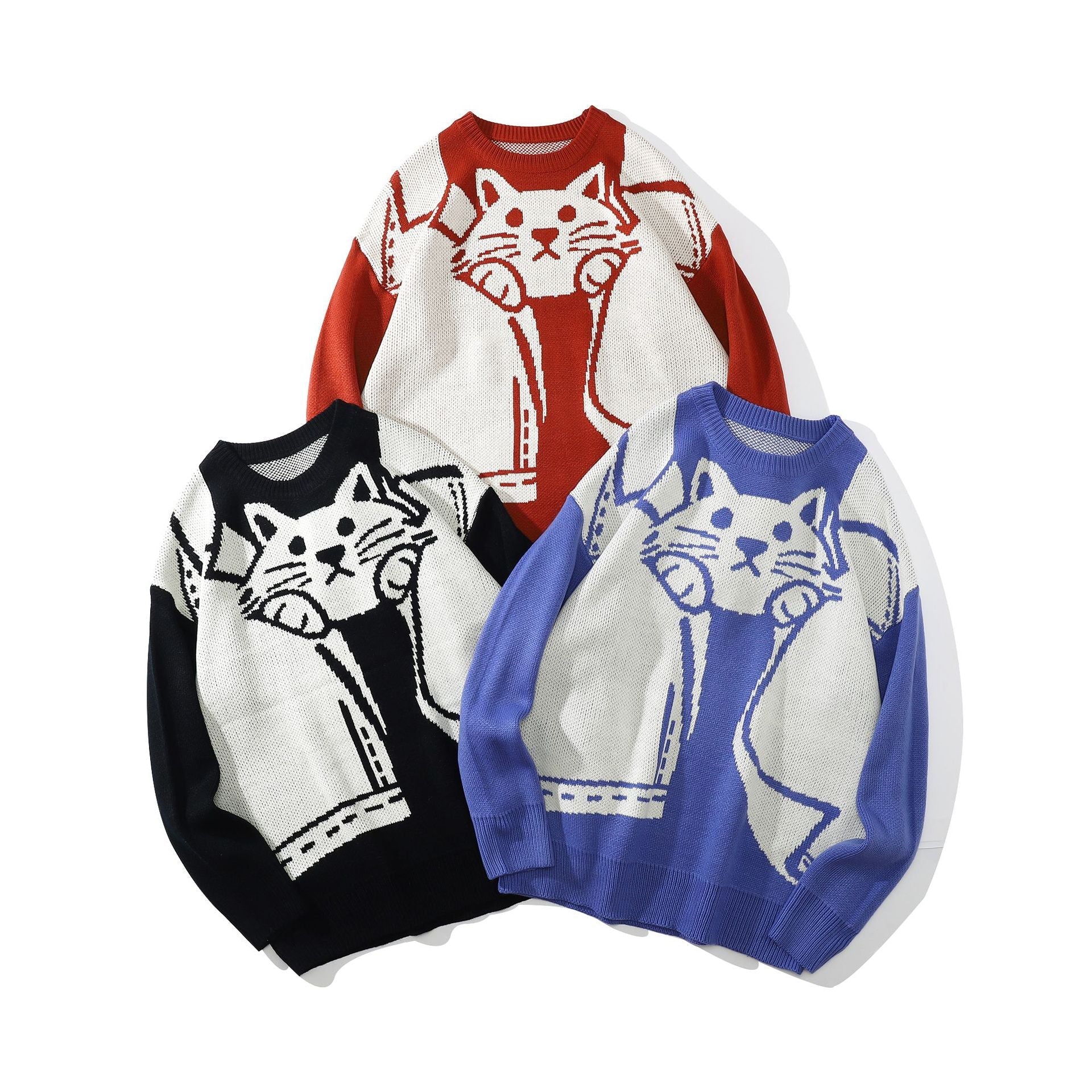 Neutral Kitten Fun Niche Sweater