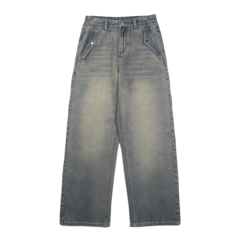 Autumn New Nostalgic Washed Straight Jeans