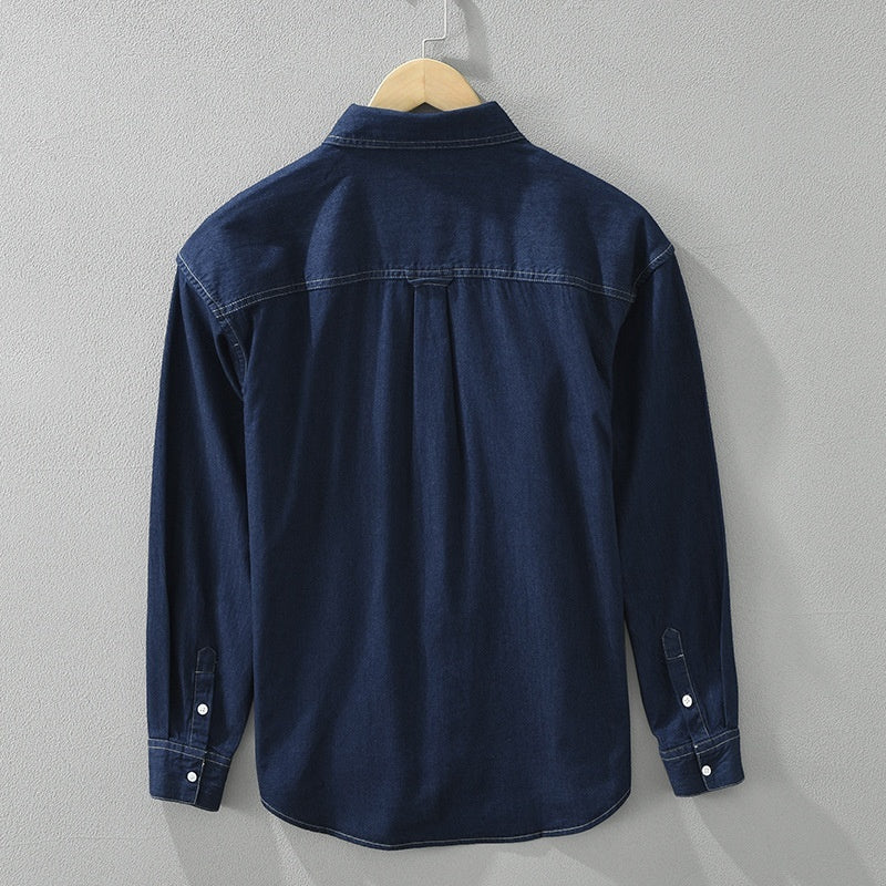 Artistic Denim Long Sleeve Loose Casual shirt
