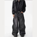 Retro Wide Leg Straight Jeans Loose High Waist Trousers