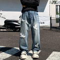 Autumn American Trendy Brand Slightly Loose Straight-leg Jeans For Men